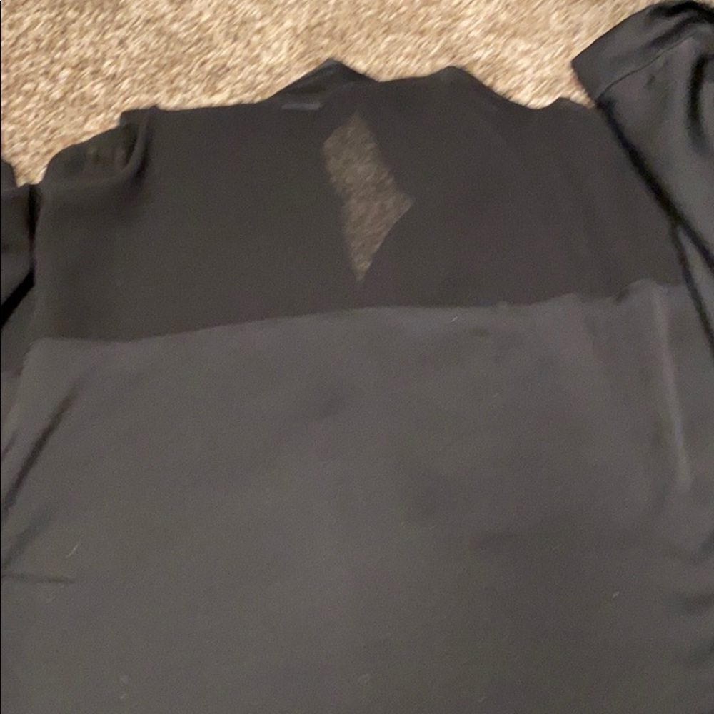 Bebe Cropped Half-Sheer Button Up - Picture 6 of 6